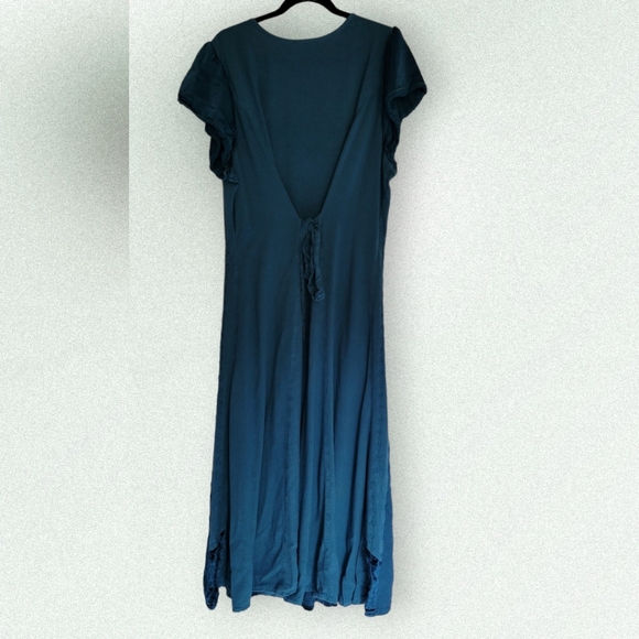 *SOLD* The Pyramid Collection Blue Maxi Dress Boho Embroidered 2X - Picture 3 of 14